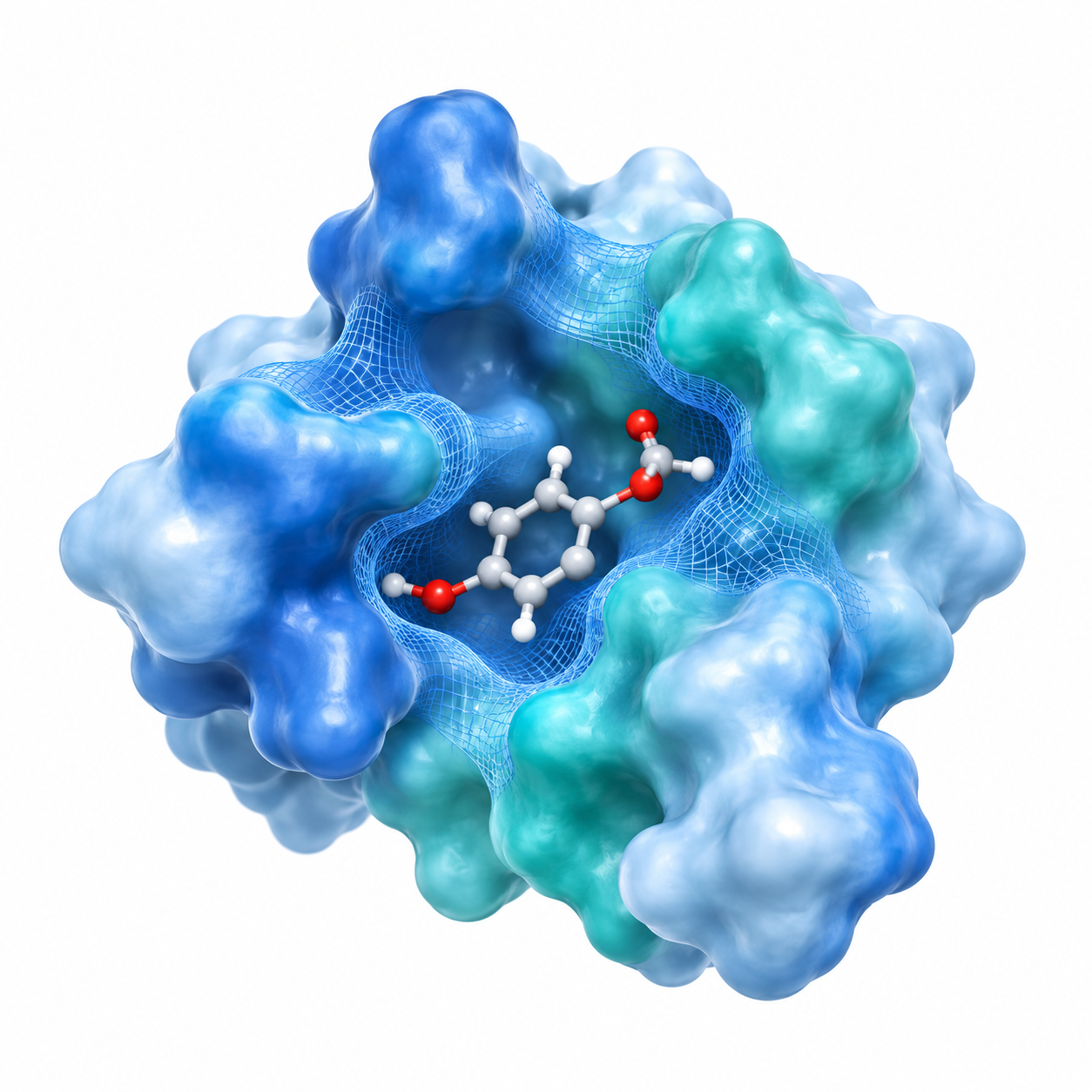 Conceptual illustration of computer-assisted molecular design.